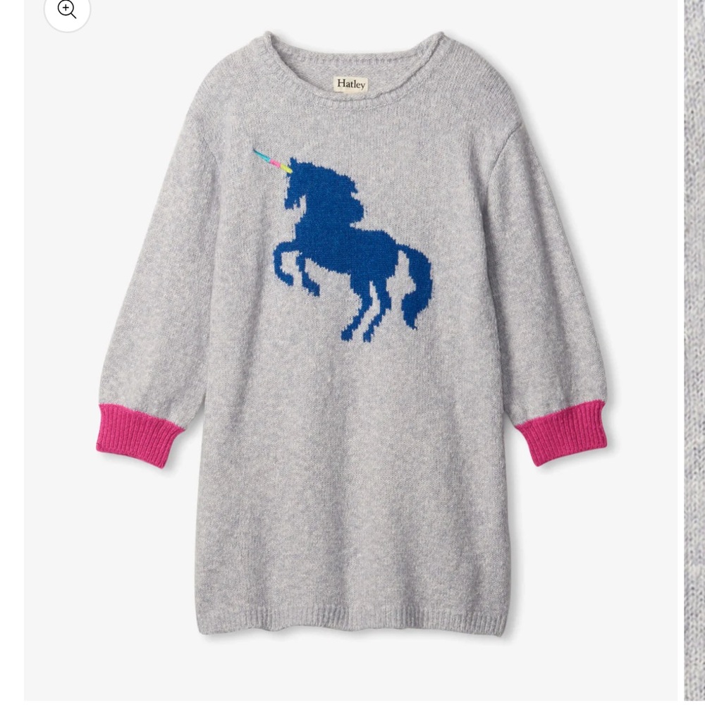 Hatley Girls Unicorn Sweater Dress Size 3‎